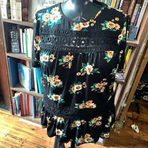 Daniel Rainn sunflower boho Bridgerton lace top